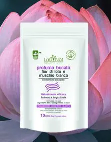 Profuma bucato concentrato in polvere fiori di loto e muschio bianco LabNàtu
